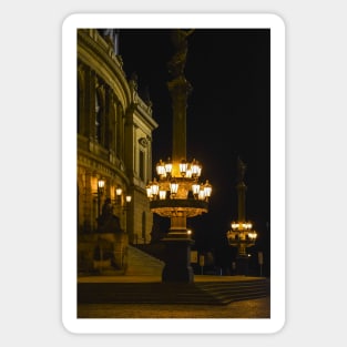 Vintage street gas lamp posts Sticker